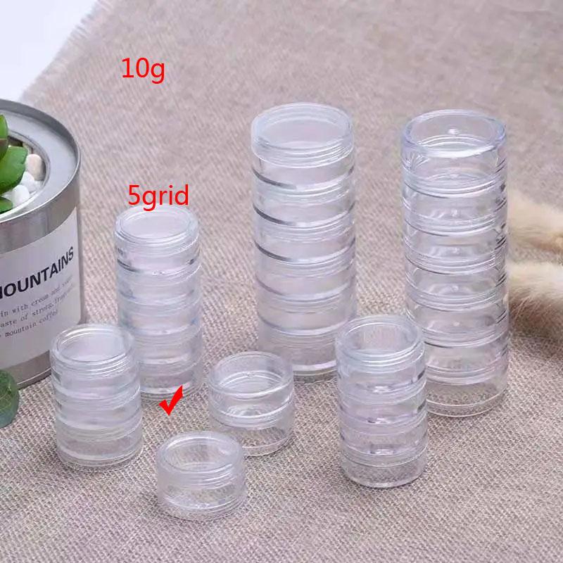 Multi-Layer Plastic Boxes Travel Cream Sorting Packing Transparent Split Bottles Portable Ring Storage Case Mini Finishing Organ
