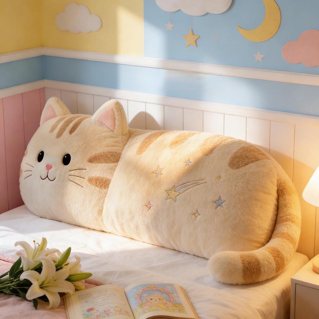 Soft Upholstered Bedside Cushion - Washable Tatami Style for Kids' Bedroom