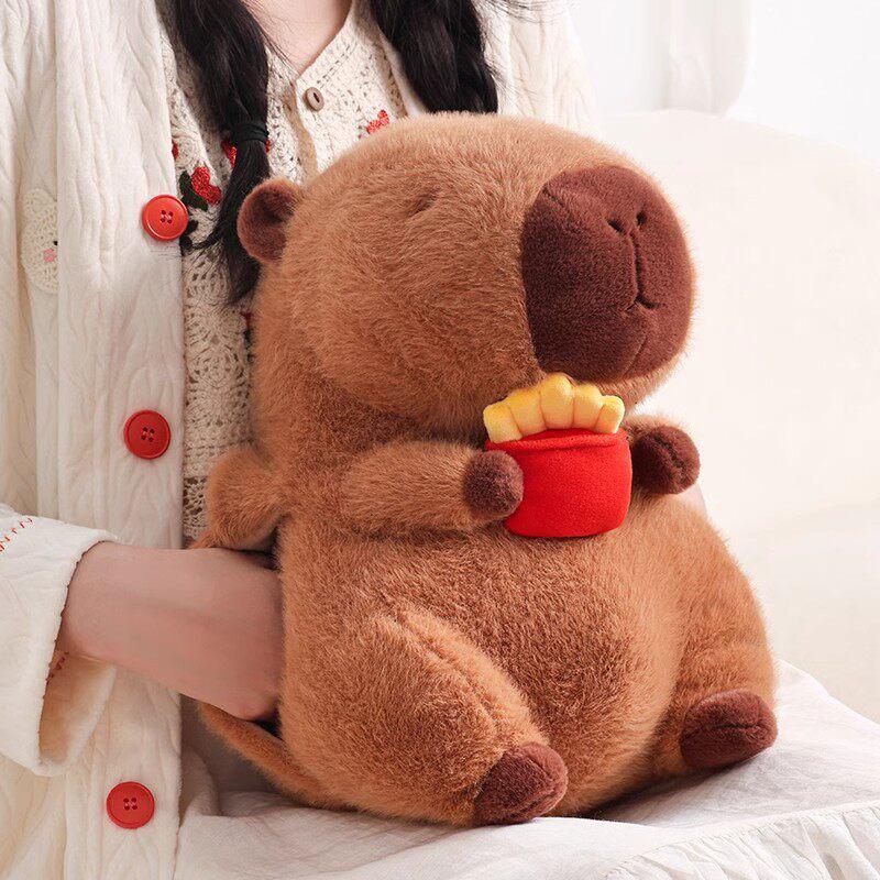 

Cute Capybara Plush Hand Warmer and Toy Cushion - Perfect Gift for Girls Hand Insertable with Free Card