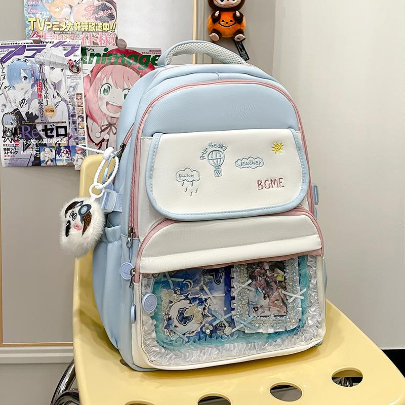 Schoolbag schoolbag for female primary school students, grades 3 to 6, large-capacity backpack for junior high school, lightweight and high-value