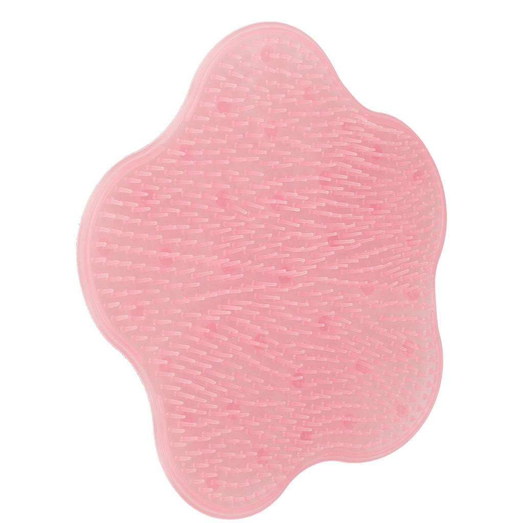 Bathroom Floor Foot Massager Remove Dead Skin Silicone Shower Foot Scrubber with Suction CupsPink