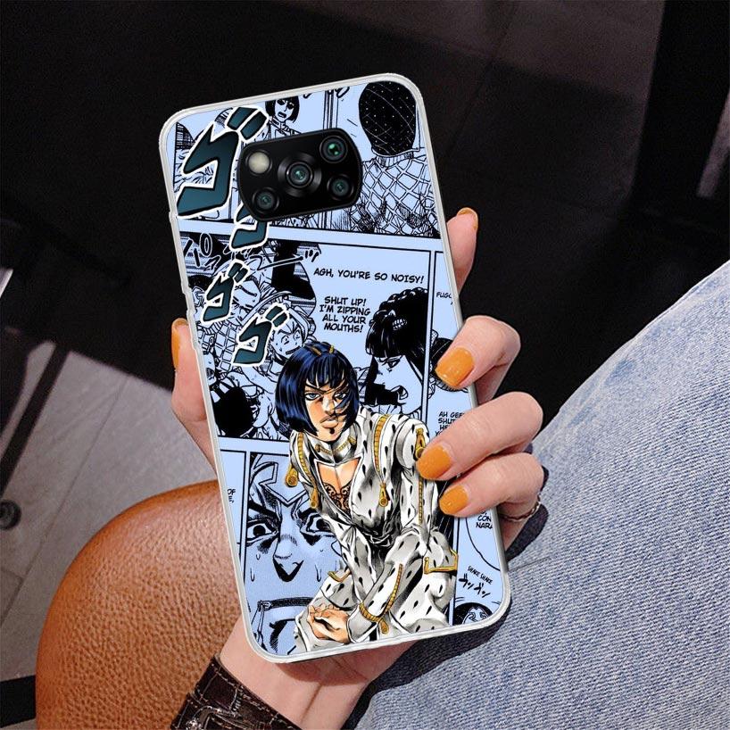 JoJo Bizarre Adventures Anime Phone Case For Xiaomi Poco X7 X6 X5 Pro F7 Ultra Redmi 15C 15 13C 13 12C 12 10 10A 10C 9 9A 9C 9T