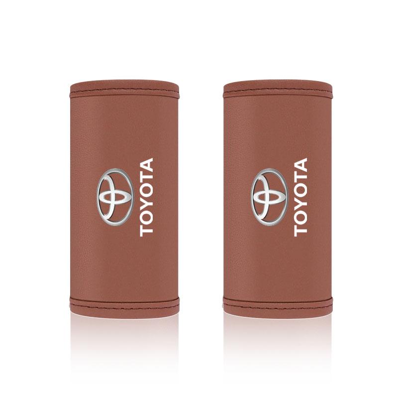 1/2Pcs Car Roof Handle Cover Door Armrest Leather Covering for Toyota Gazoo Racing Corolla TRD Yaris Chr Auris Rav4 Camry Prius Prado Avensis
