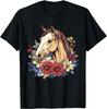 Horse with Flowers, Horse and Riding T-Shirt