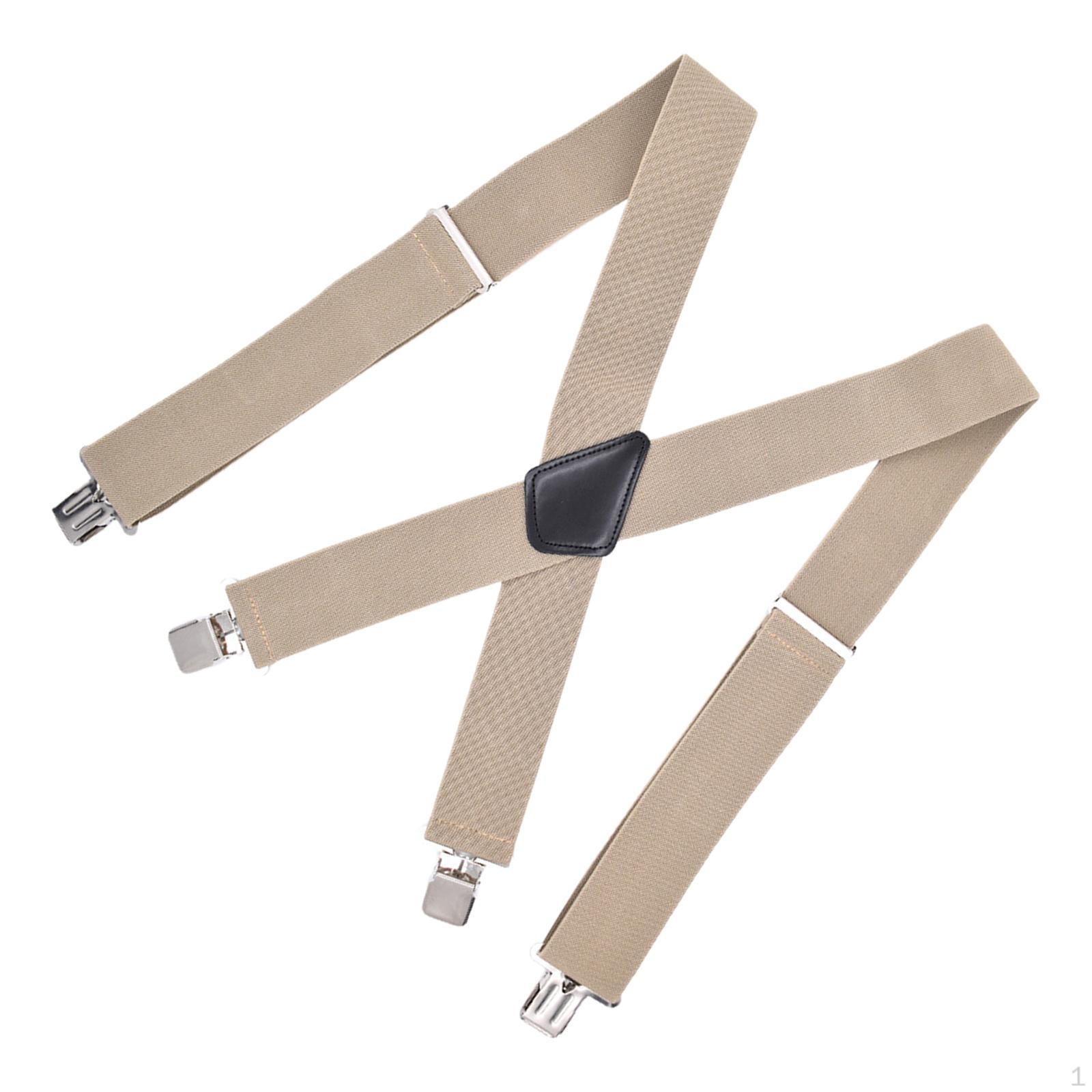 Повседневные Мужские Подтяжки Брюки Подтяжка Задний Ремень Эластичные Ремешки X-образные Регулируемые Крючки Пуговица хаки