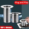 Stainless Steel Floor Drain Filter Kitchen Sink Drain Strainer Stopper Anti Clogging Hair Catcher Filters Bath Leak Proof Plug