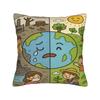 Go Planet Its Your Earth Day Square Pillow Case  Cushion Cover Vintage Zippered Decor Pillowcase for Living Room cm