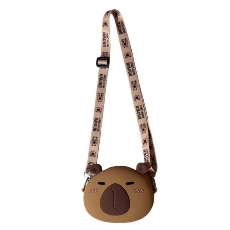 Zero Wallet Capybara Shoulder Bag Silica Gel Kawaii Animal Purse Capybara Crossboday Bag  Gifts