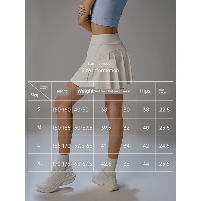 Mitaogirl Kendall Sports Short Dress Women Badminton Tennis Skirt High Waist Anti-exposure Fitness Yoga Skirt