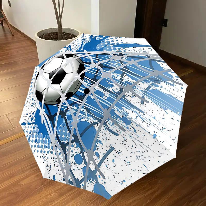 1PC Soccer Ball Net Umbrella-8-Rib Reinforced Portable Folding Travel Suitable for All Seasons Outdoor Daily Use-H0327