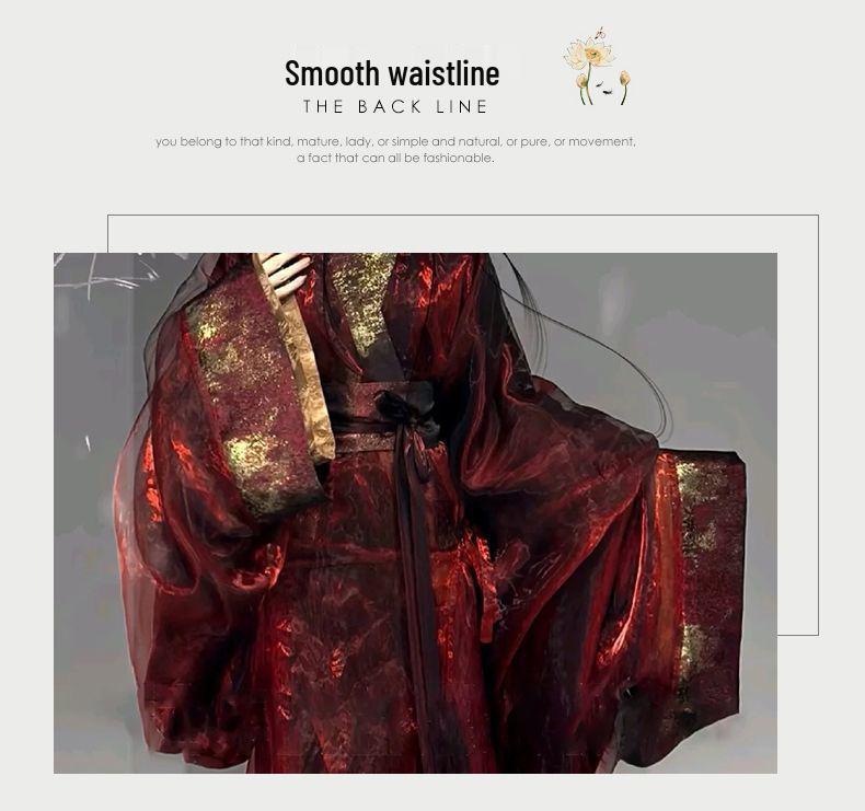 Zhi Jin Zeit der Streitenden Reiche Hanfu: Super Feenhafte Reproduktion mit geradem Saum - Absolut wunderschöner Umhang im chinesischen Stil