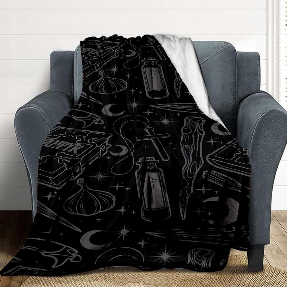 Vampire Night Flannel Blanket Throw Blanket Soft Warm Sofa Bed Camping Car home Decor Unique Christmas Gift C930195