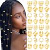 Legierung Gold Silber Zopf Haarring Dreadlock Haarring Hippie Stil Haaraccessoires Loc Haar Schmuck Für Zöpfe Für Mädchen Frauen