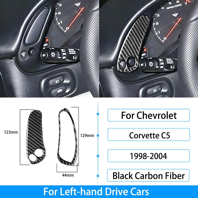 Pentru Chevrolet Corvette C5 1998-2004, fibră de carbon, priză centrală, buton radio, ridicare fereastră, inel pentru chei, decorare pentru capac