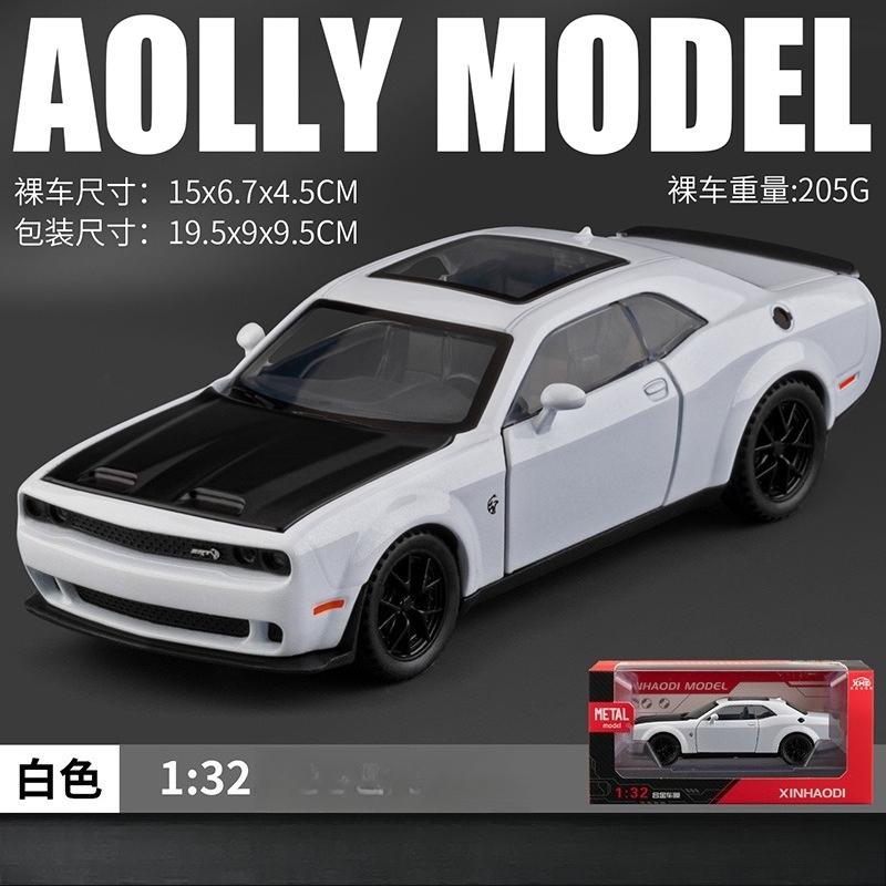 1:32 Hellcat Simulation Alloy Sports Car Model Sound and Light Pull Back Toy Car Ornament