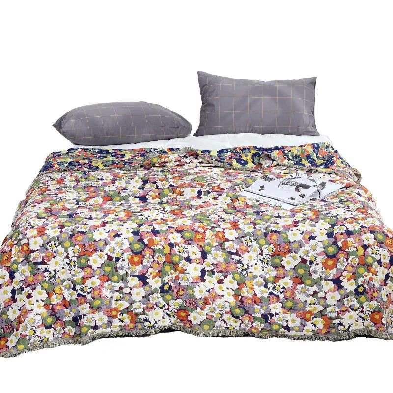 New Gauze Towel Blanket for Adult Summer Cool Duvet, Breathable Cotton Towel Blanket for Two People, Cover Blanket