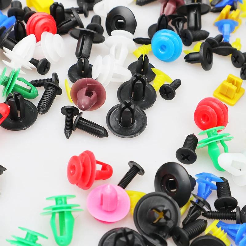 50/100/200pcs Universal Auto Fastener Random Mixed Car Bumper Clips Retainer Car Fastener Rivet Door Panel Fit for All Car