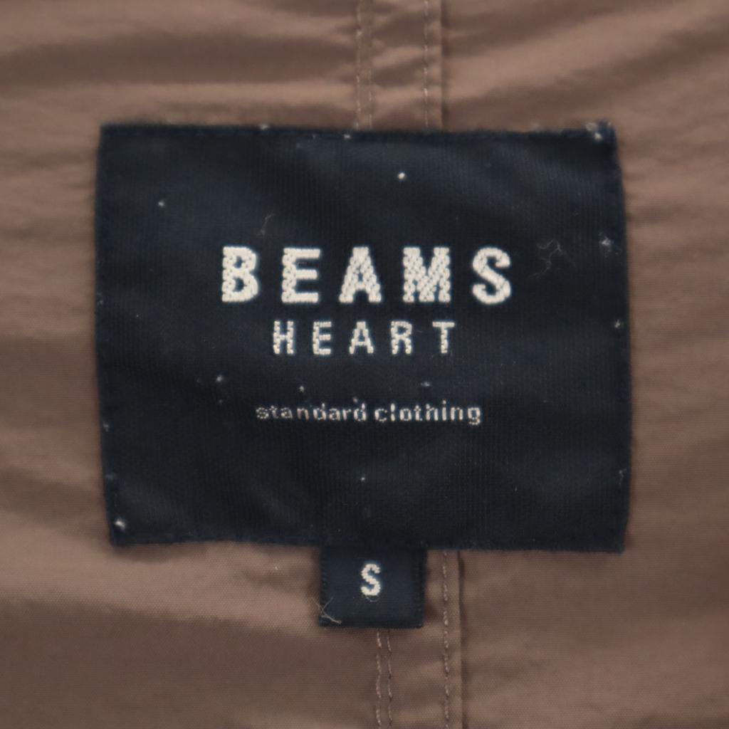 BEAMS HEART Long Sleeve Nylon Coat S Brown Women Used