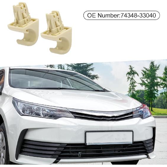 

Sun Visor Hook Clip 74348-33040 Car Accessory for Toyota Corolla 2009-2018 (Set of 2)