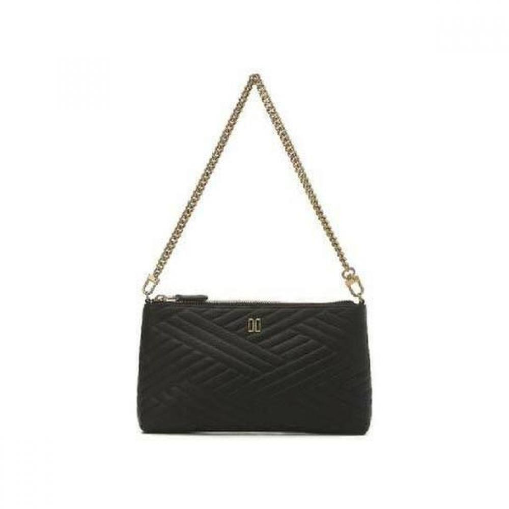 Daks Black Quilted Leather Shoulder Bag Dd Logo Dcwa0e279bk