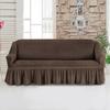 Universal Sofa Furniture Slipcover With Skirt Fitted Couch Cover For 1 /2 /3 /4 Seaters ,Washable Top Elastic Durable Seersucker Material