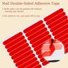 NAILWIND 3 Sheets 90 Pcs Double Sided Tape for Nails Display Double Sided Tape for Press On Nails Adhesive Clear Mounting Tape for Nail Packaging Su