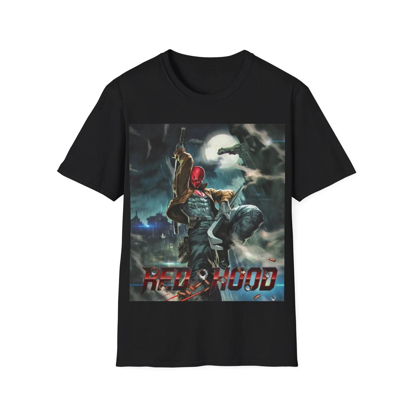 Red Hood T Shirt DC Comics Vigilante Hero Tee S