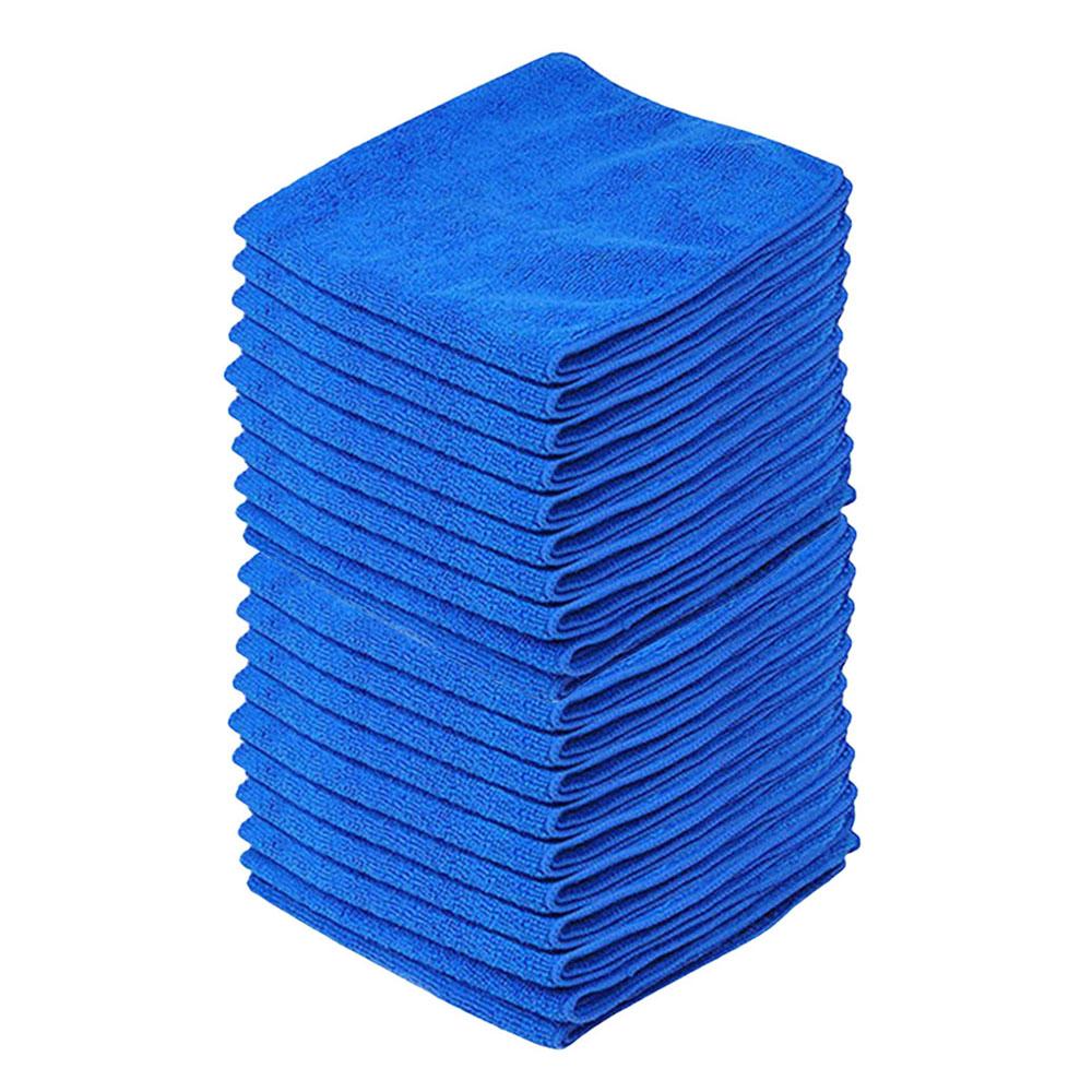 Microfiber Cleaning Cloths Lint Free Cleaning Towel Streak-Free Square Cloths Reusable Super Absorbent for Car Window Glass Wash