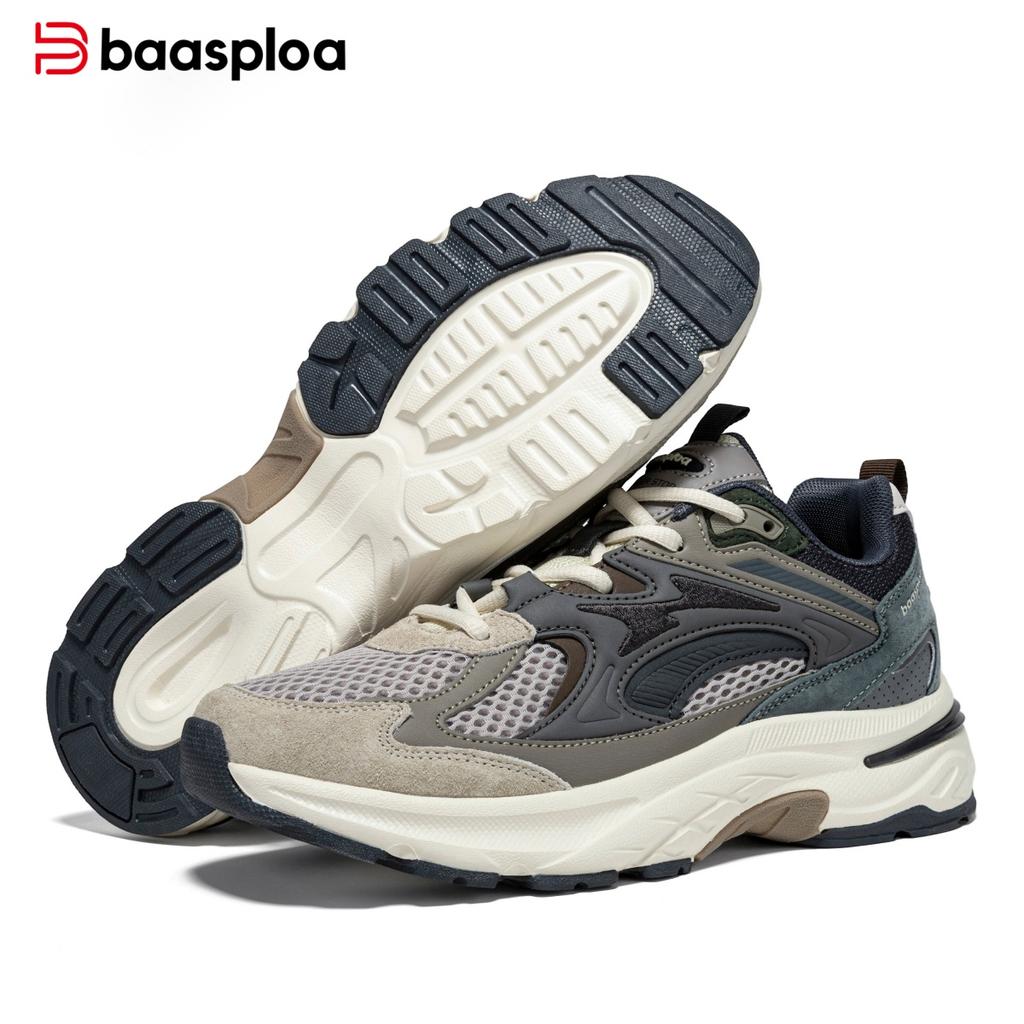 Baasploa Men's Casual Sports Shoes Non slip Comfortable Outdoor Wear resistant Walking Shoes Men's Four Seasons Men's Shoes Promotion