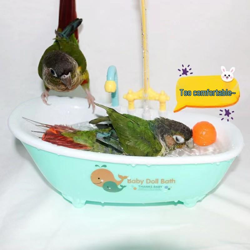 Cross-Border Baby Bath Play Set: Automatic Circulating Water Toys for Bath, Pretend Play, Pet Birds, and Parrots.