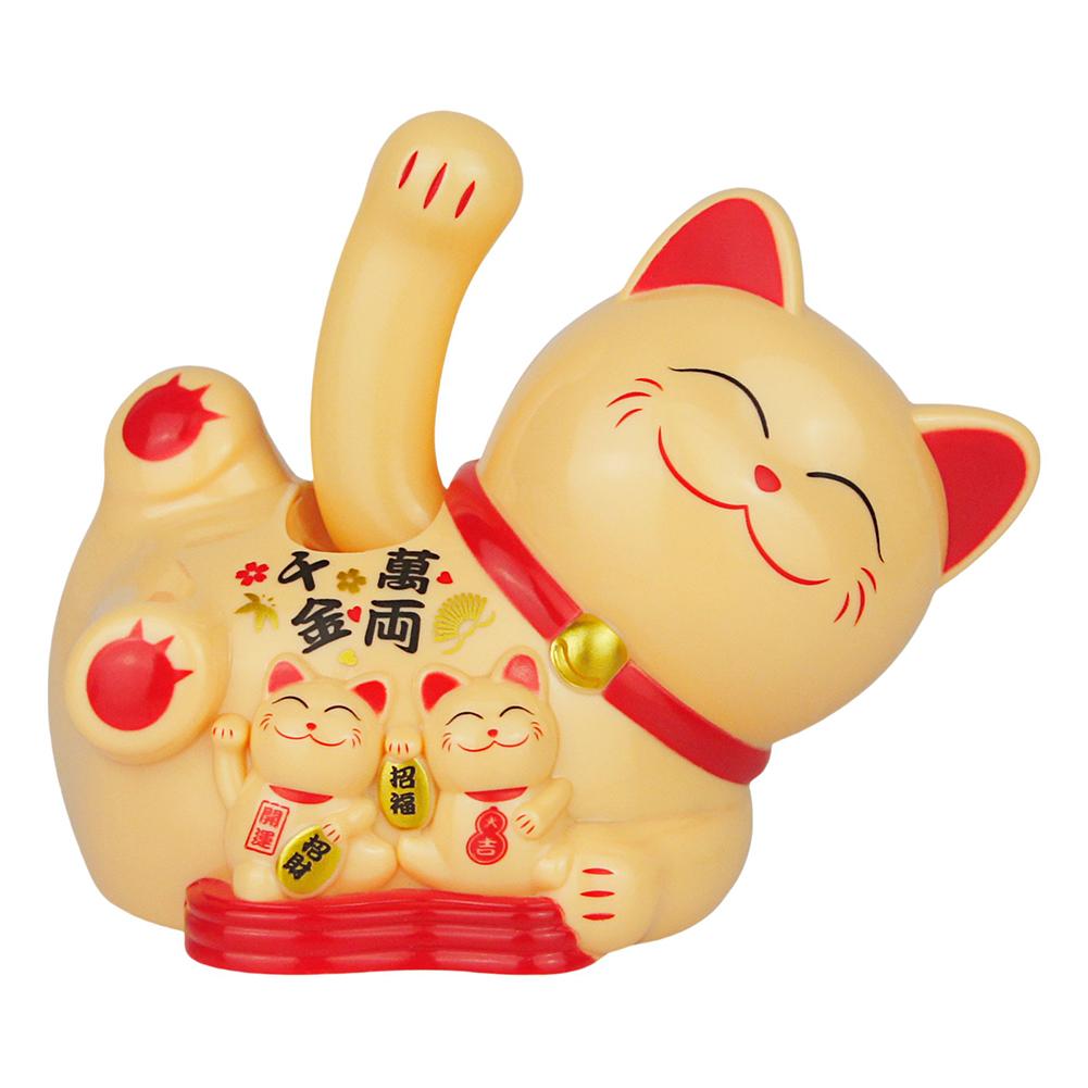 For Homes Waving Lucky Cat Automatic Waving Cat No Batteries Needed Solar Energy Powered Sufficient Light Required