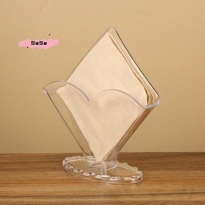 S-Acrylic Tissue Holder Vertical Transparent Commercial Tissue Dispenser Restaurant & Hotel Napkin Holder