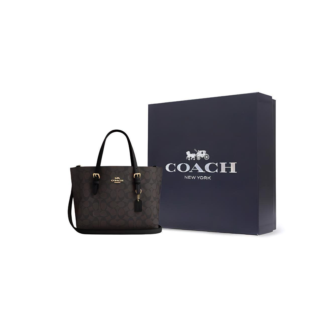 COACH Mollie pārklāta auduma rokassoma ar