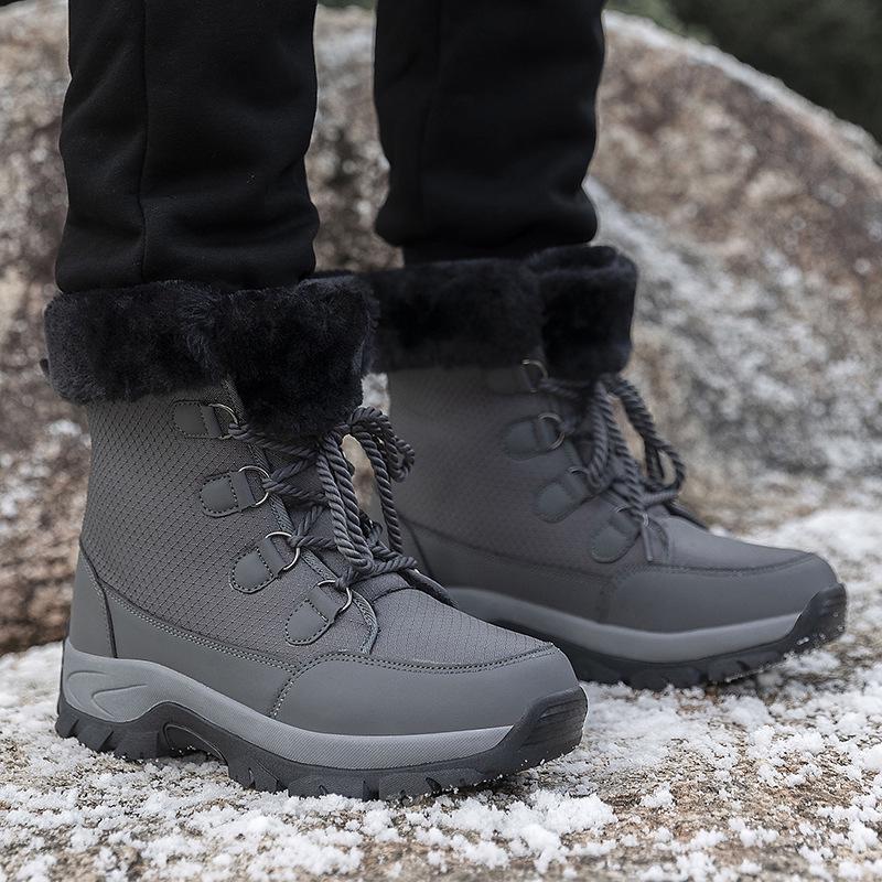 2025 Women's Mid-Calf Snow Boots with Fleece Lining, Thickened Cotton, Plus Sizes Available