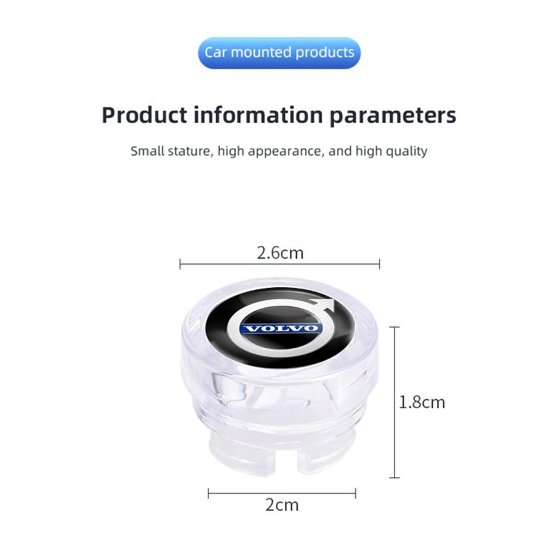 Car Cigarette Lighter Cover DustProof Decoration Cap For Volvo EX30 EX90 EM90 C40 S40 S80L XC-Classic CX70 V60 XC90 S90 S60 V90