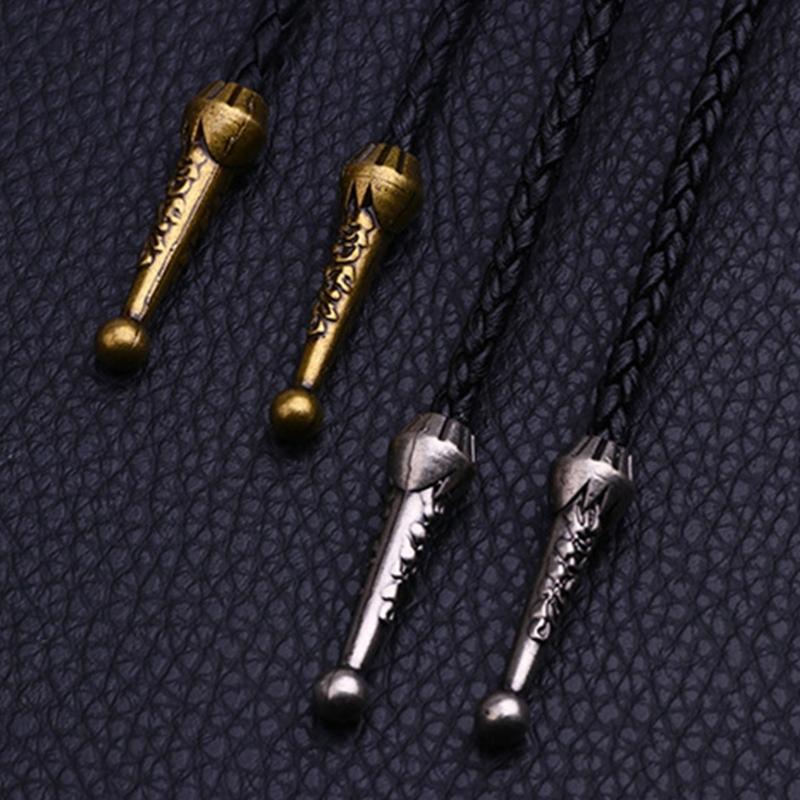 Country Style Bolo Tie Feathe Cowboy Jazz Hat Necktie Necklace Costume Accessory