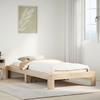 VidaXL Bed Frames Without Mattress 90x190 Cm Solid Pine Wood, Bedroom Furniture, Bed Base, Wooden Bed, Bed, Bed 855337