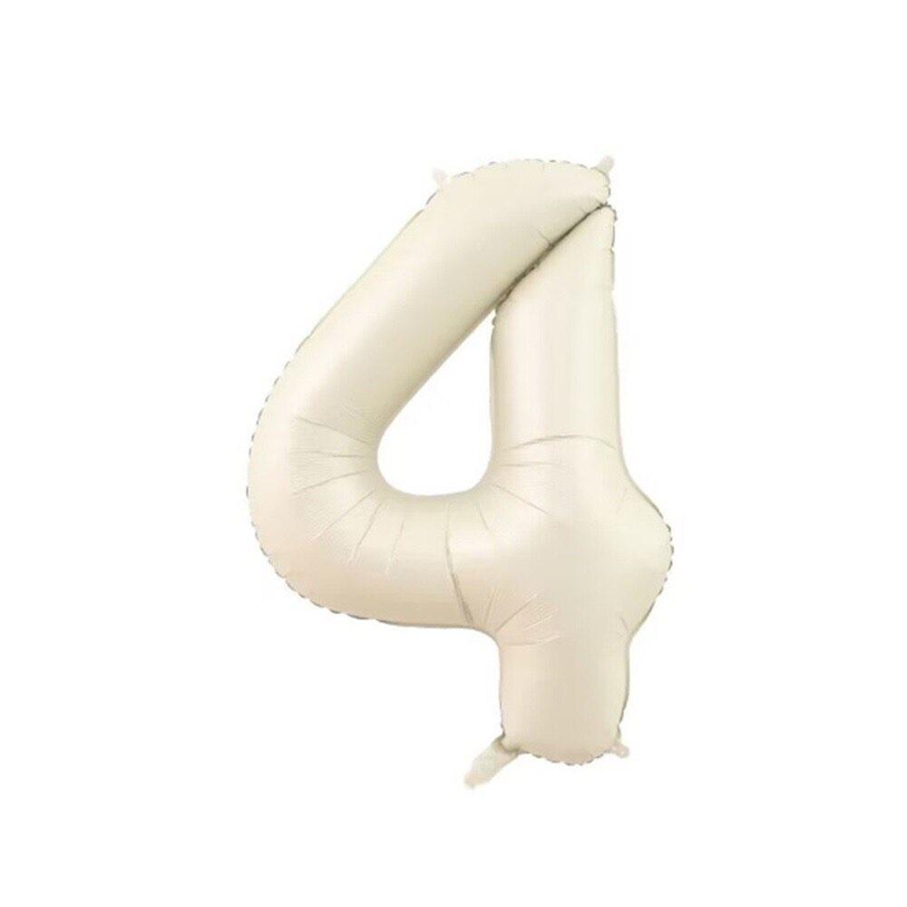 32-inch Coffee Caramel Chocolate Number Balloons - Birthday Party Foil Decorations