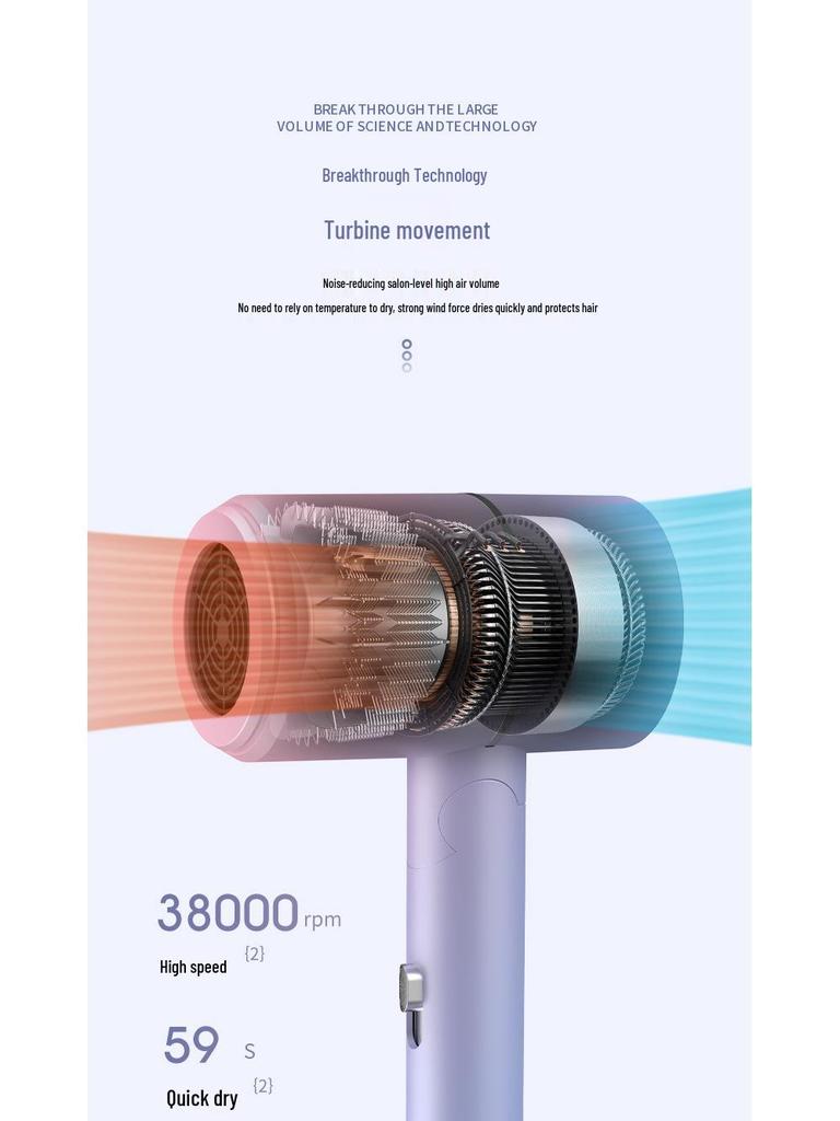 Portable High-Power Folding Hair Dryer for Quick Drying and Home Use