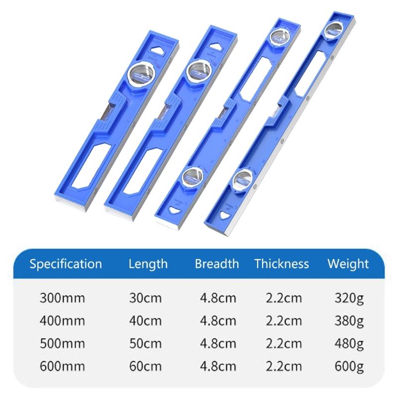Gözlem Penceresi ile Doğru Okumalar İçin 30-60cm Manyetik Torpido Seviye Ölçer Baloncuklu Seviye Ölçüm Aleti