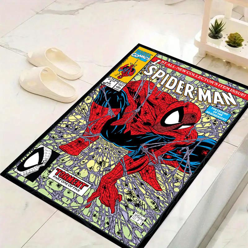 1 шт. Коврик для пола Marvel Мстители Супергерои, Нескользящий коврик, Дизайн с персонажами мультфильмов, Мягкий велюр, Декор для комнаты, Моющийся 60cm by 90cm