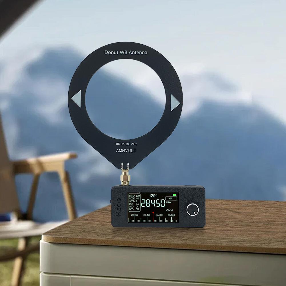Mini Radio SI4732 0.5-108mhz Portable Radio LSB USB AM FM Pocket 1.9inch IPS Screen All Band Radio Receiver with Ring Antenna