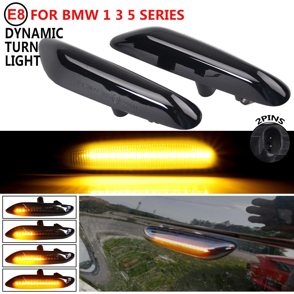 2PCS Dynamic Blinker Side Marker Sequential Turn Signal Light For BMW E60 E61 E90 E91 E87 E81 E83 E84 E88 E92 E93 E82