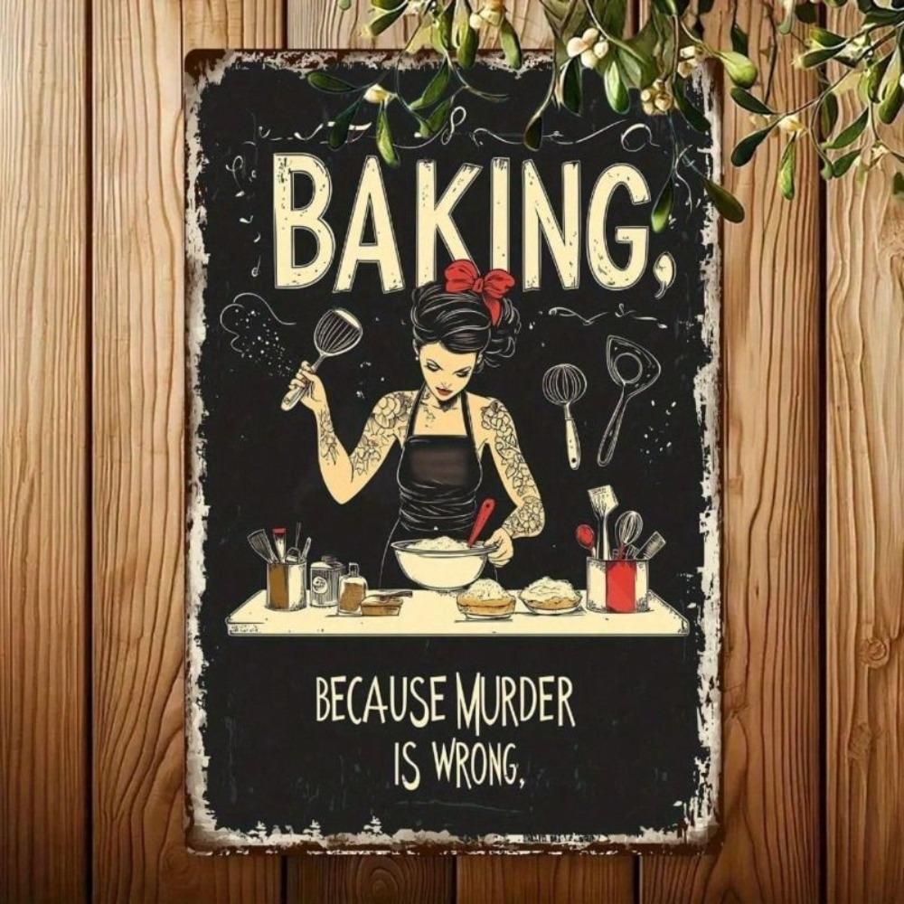 Metal Wall Art Vintage Retro Decor for Kitchen