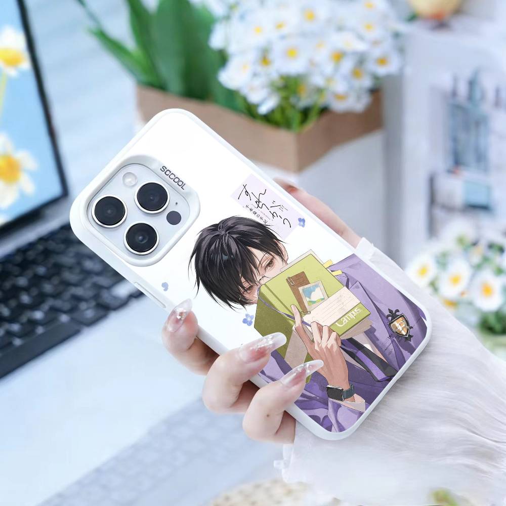 Ouran High School Host Club Coque de téléphone pour iPhone 16,15,14,13,12,17,Pro,MAX blanc Mate antichoc