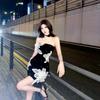 New Temperament Royal Sister High-end Sense Nail Beads Millennials Flower Tube Top Hip Dress Design