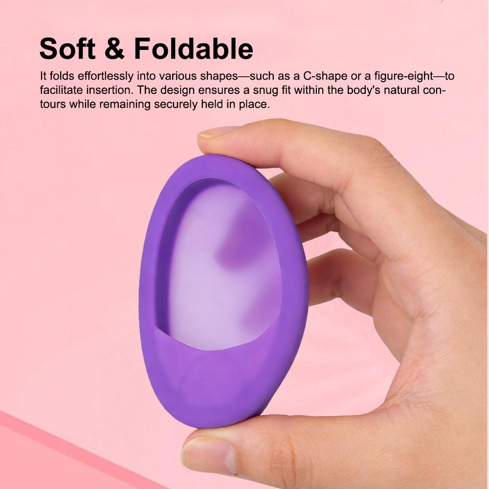 Menstrual Cup Menstrual Disc Reusable Period Cup Made for Comfortable Leak-Free Protection Up to 12 Hours