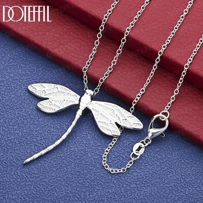Collier pendentif libellule en argent sterling 925 Bijoux de mariage