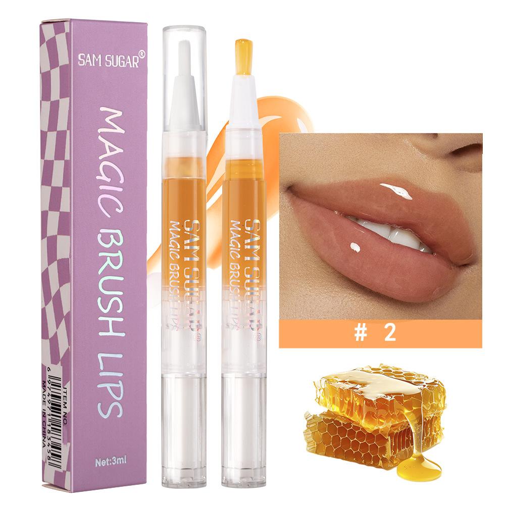 

6-цветный фруктовый блеск для губ, придающий объем, желеобразный увлажняющий блеск для губ, вращающийся тинт для губ, прозрачное масло для губ, полнота, макияж, уход за губами