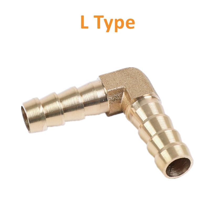 Brass Barb Pipe Fitting Straight Elbow T Y X Shape 2 3 4 Way Connector for 6mm To 19mm 8mm 10mm 14mm 16mm 19mm Copper Water Tube